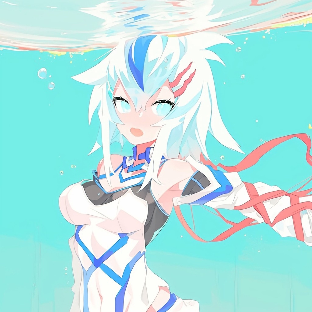 水の中で
