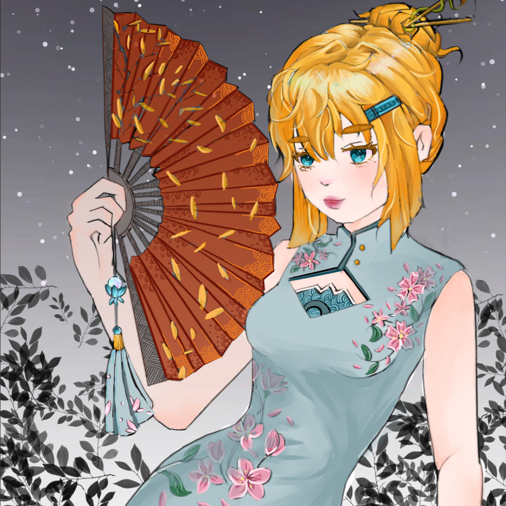 画画练习中